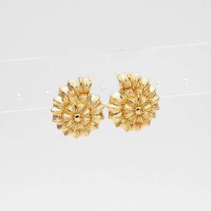 4pcs Gold/ Silver Tone Spiral Shell Earrings, Modern Style Earrings, Fashion Earrings, Beach Jewelry (GB-4571)