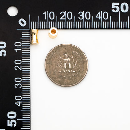 20pcs Gold plated Brass Tube Spacer Beads 8x5mm, DIY Jewelry Making Supplies Wholesale (GB-657)