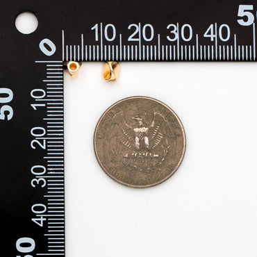 20pcs Gold Tube Beads 5x4.5mm, Real Gold plated Brass Tube Spacer Beads (GB-1763)