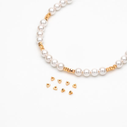 20pcs Gold plated Brass Triangle Spacer Beads, Jewelry Making Supplies Wholesale (GB-2923)