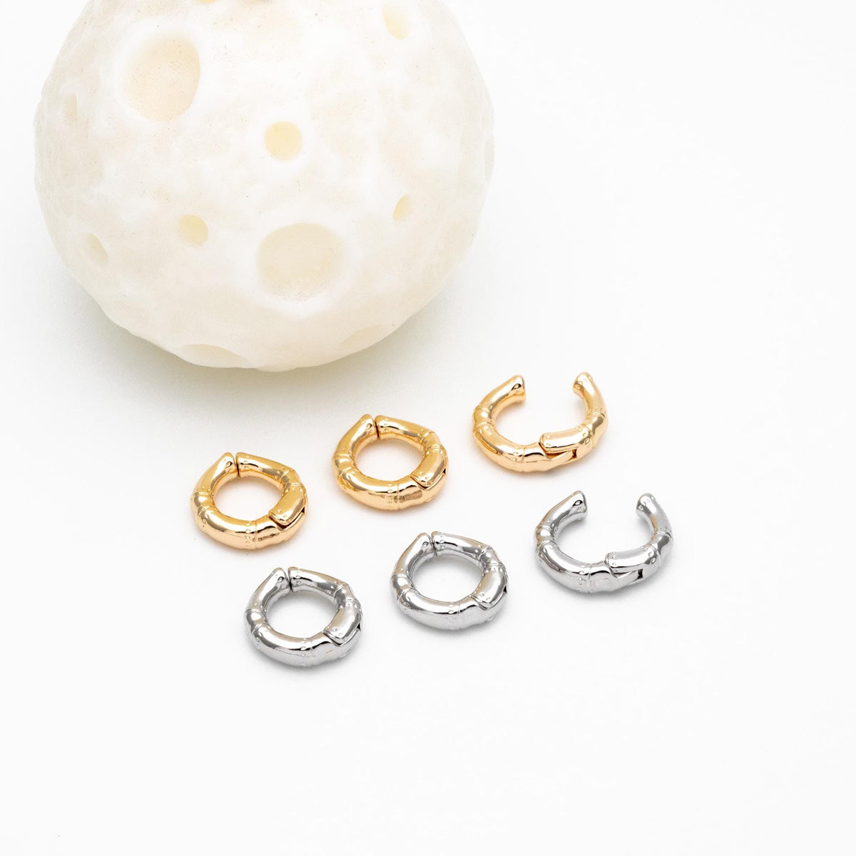 4pcs Gold/ Silver Tone Ear Cuff, Minimalist Cartilage Earrings, Dainty Clip On Earrings (GB-4579-A)