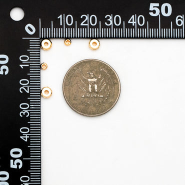 20pcs Gold plated Brass Rondelle Beads 3/5mm, Spacer Beads (GB-873)