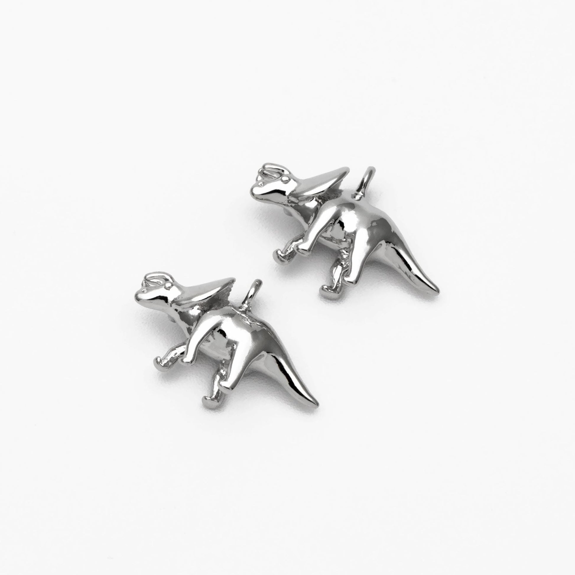 10pcs Gold/ Silver Tiny Dinosaur Charm, Jewelry Making, Diy Material, Jewelry Supplies (GB-2650-C)