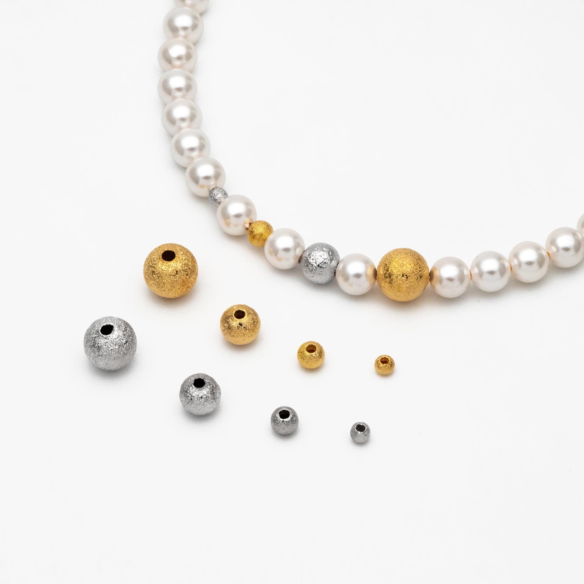 Gold plated Brass Round Spacer Beads, 3/ 4/ 5/ 6/ 8mm, Lead Nickel Free (GB-052)