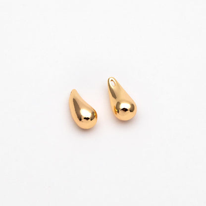 4pcs Gold/ Silver Tone Teardrop Charms 11x5mm, Earring Drop charms, Water Drop charms (GB-2416-B)