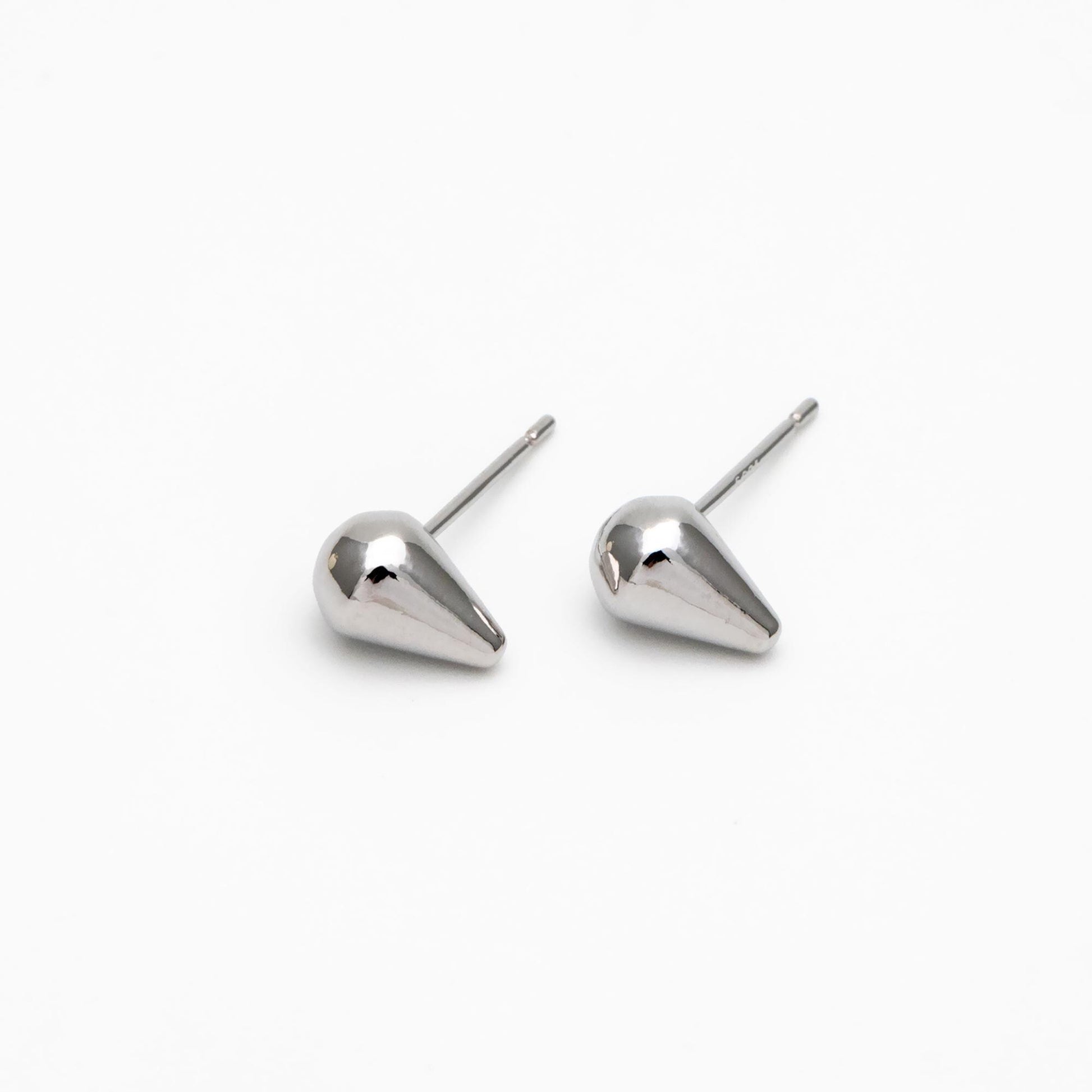 10pcs Gold/ Silver Teardrop Earrings, 18K Gold/ Rhodium Plated Brass, Water Drop Stud Earrings (GB-4544)