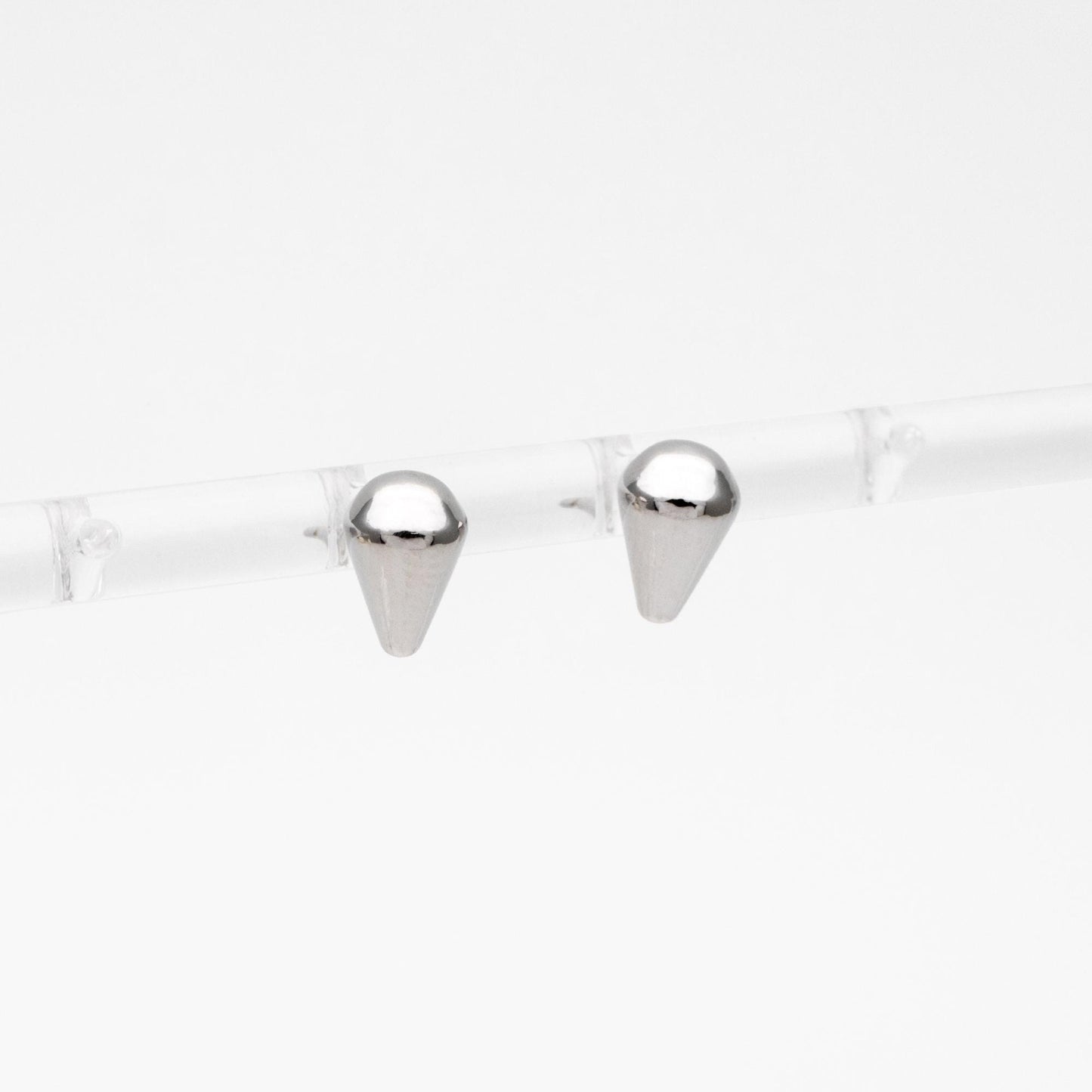 10pcs Gold/ Silver Teardrop Earrings, 18K Gold/ Rhodium Plated Brass, Water Drop Stud Earrings (GB-4544)