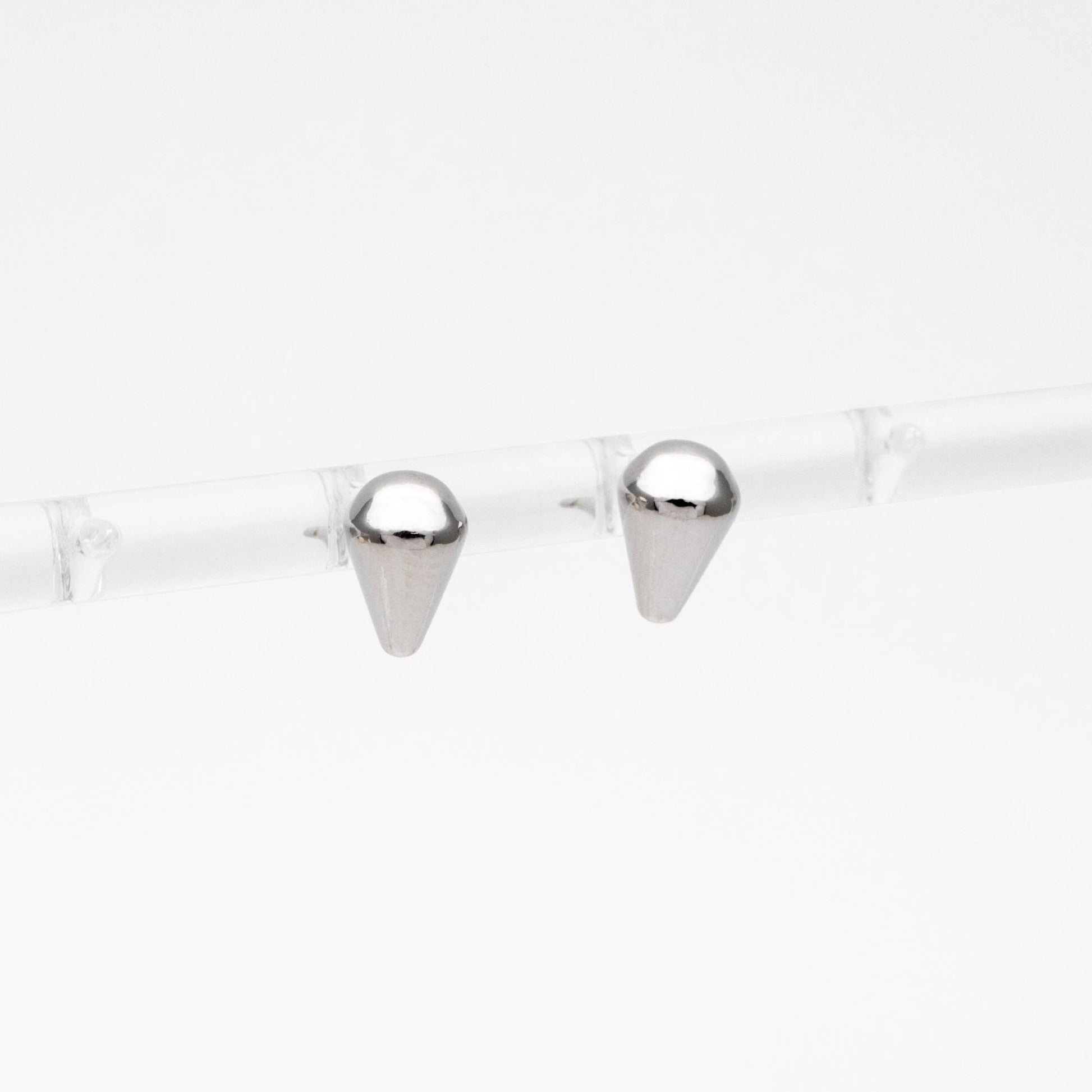 10pcs Gold/ Silver Teardrop Earrings, 18K Gold/ Rhodium Plated Brass, Water Drop Stud Earrings (GB-4544)