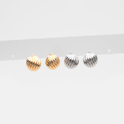 10pcs Gold/ Silver Tone Oval Earrings, 18K Real Gold/ Rhodium plated Brass, Dainty Hoop Earrings (GB-4575)