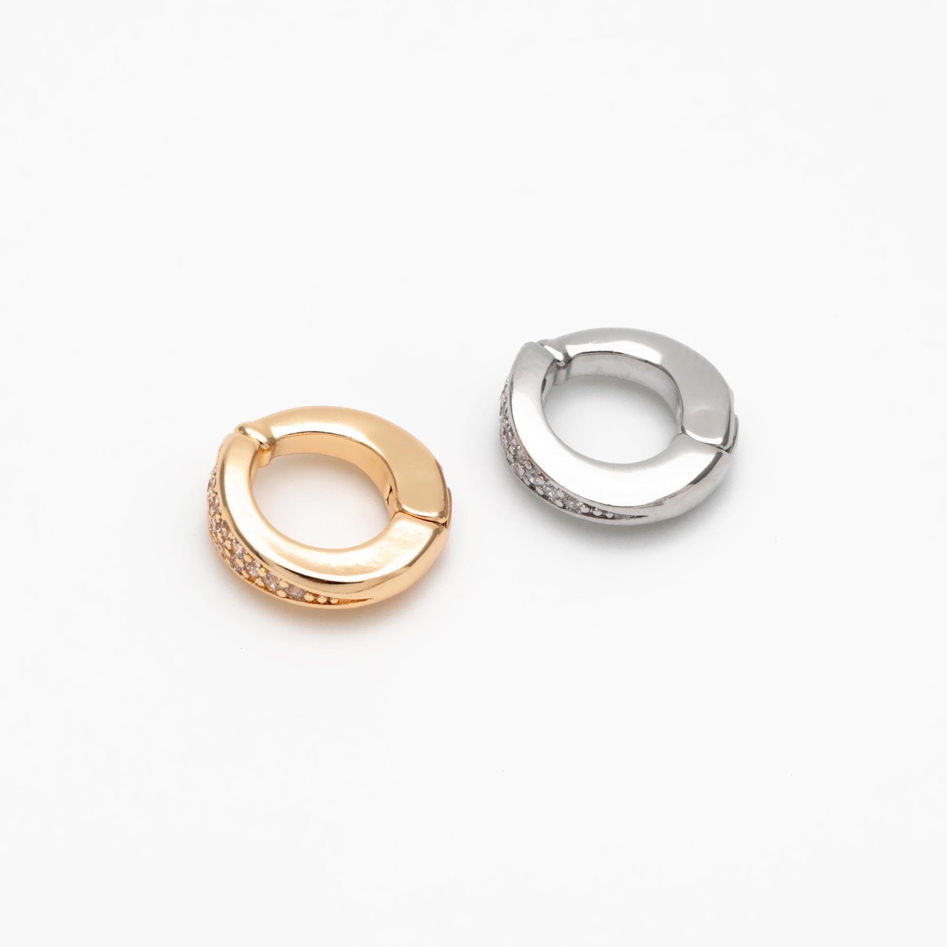 4pcs CZ Pave Gold/ Silver Tone Ear Cuff, Minimalist Cartilage Earrings, Dainty Clip On Earrings (GB-4576)