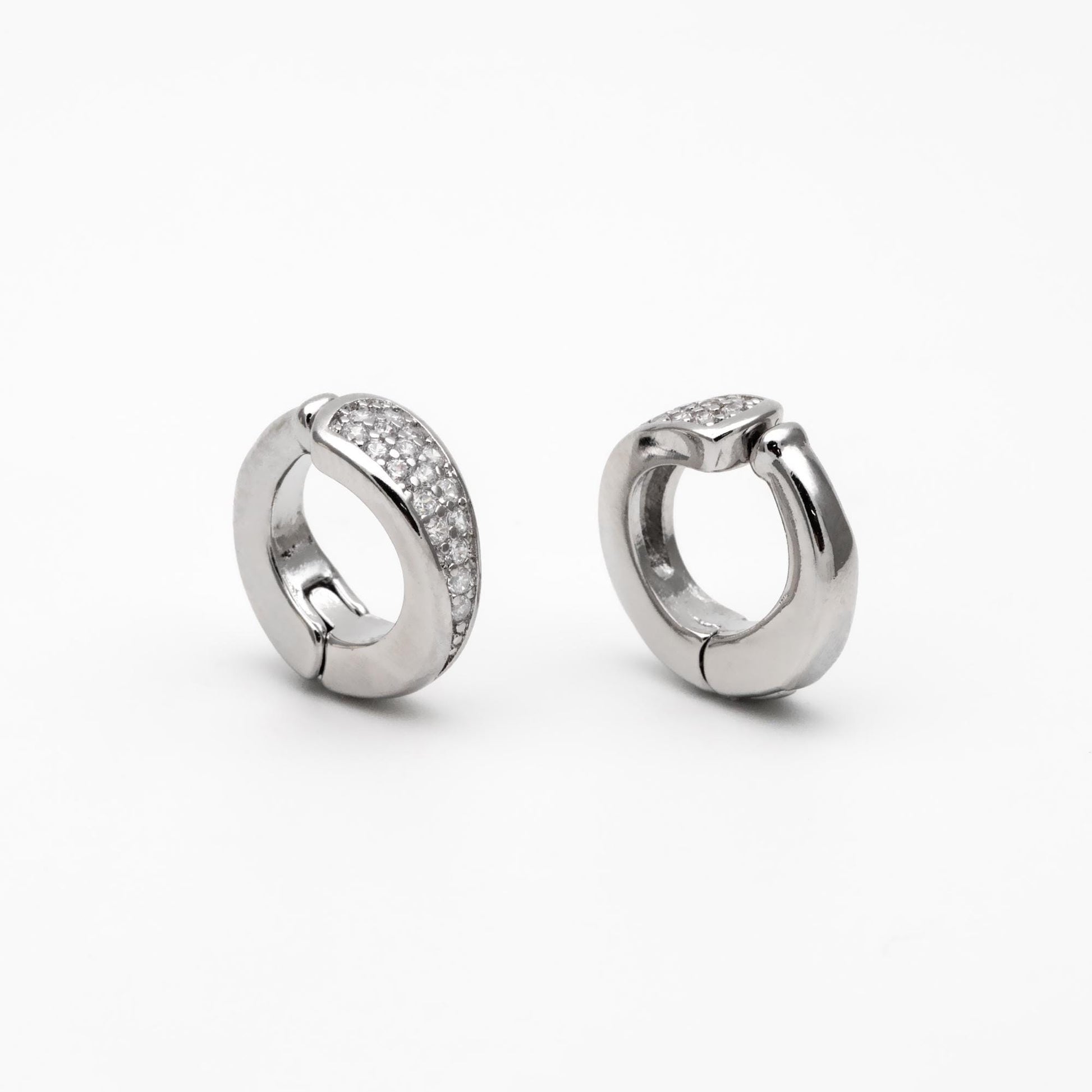 4pcs CZ Pave Gold/ Silver Tone Ear Cuff, Minimalist Cartilage Earrings, Dainty Clip On Earrings (GB-4576)