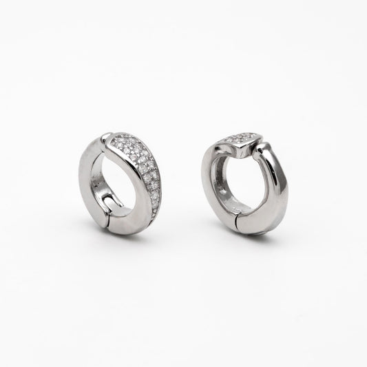 4pcs CZ Pave Gold/ Silver Tone Ear Cuff, Minimalist Cartilage Earrings, Dainty Clip On Earrings (GB-4576)