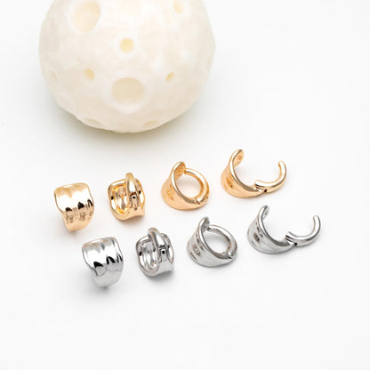 4pcs Gold/ Silver Tone Leaf Ear Cuff, Minimalist Cartilage Earrings, Dainty Clip On Earrings (GB-4579)