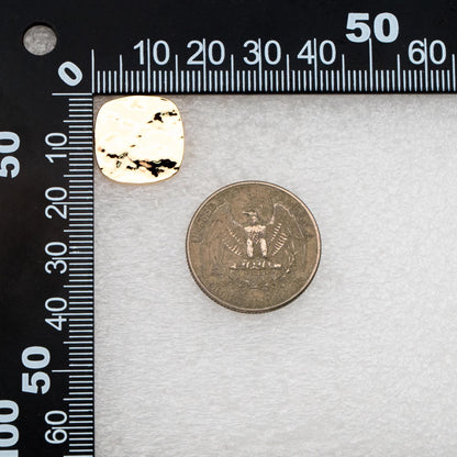 10pcs Gold/ Silver Hammered Square Earrings, Real Gold/ Rhodium plated Brass, Geometric Earring Studs (GB-4568)