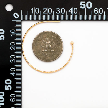 10pcs Gold/ Silver Earring Hoop, Geometric Round Ring Stud Earring, Circle Size 40/ 43/ 48mm (GB-1261)