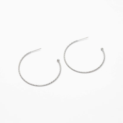 10pcs Gold/ Silver Earring Hoop, Geometric Round Ring Stud Earring, Circle Size 40/ 43/ 48mm (GB-1261)