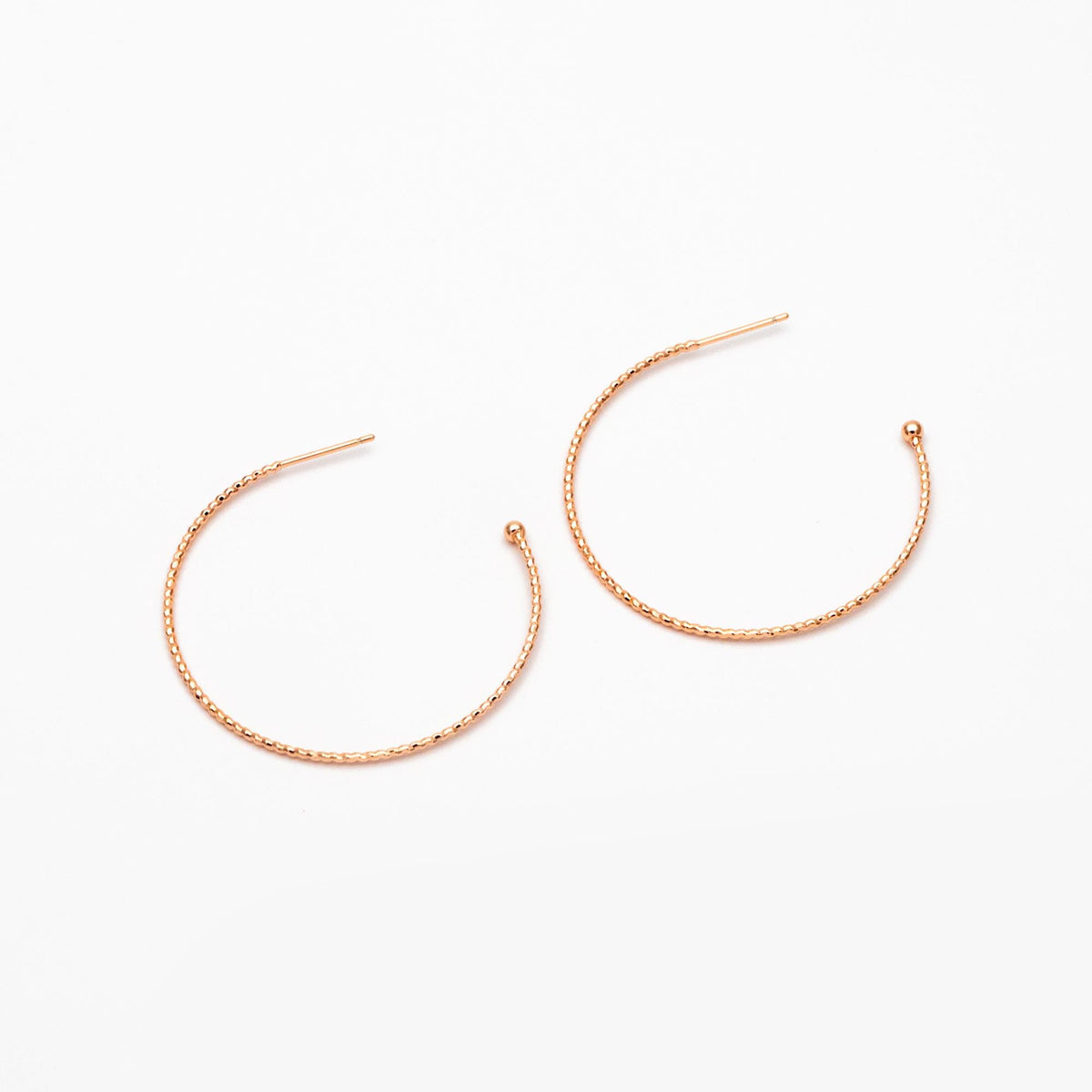 10pcs Large Circle Stud Earrings, Gold/ Rhodium plated Geometric Hoop Earring, 40/ 48mm (GB-1261)