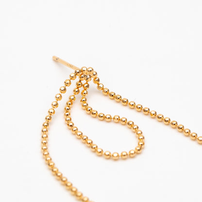 4pcs Gold/ Silver Tone Tassel Earring with Loop, 18K Gold/ Rhodium plated Brass, Tassel Stud Earring, Dangling Earrings (GB-4584)