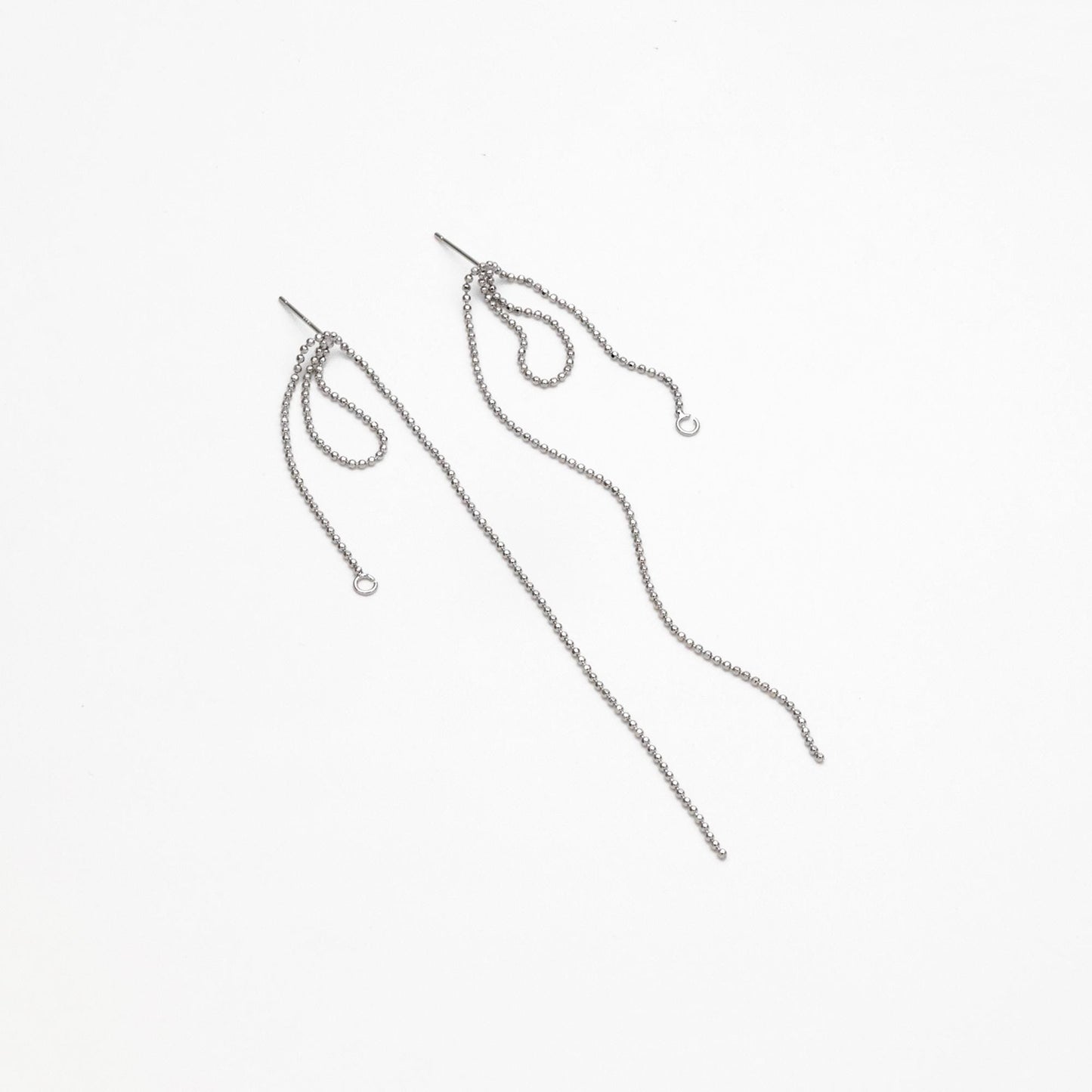 4pcs Gold/ Silver Tone Tassel Earring with Loop, 18K Gold/ Rhodium plated Brass, Tassel Stud Earring, Dangling Earrings (GB-4584)