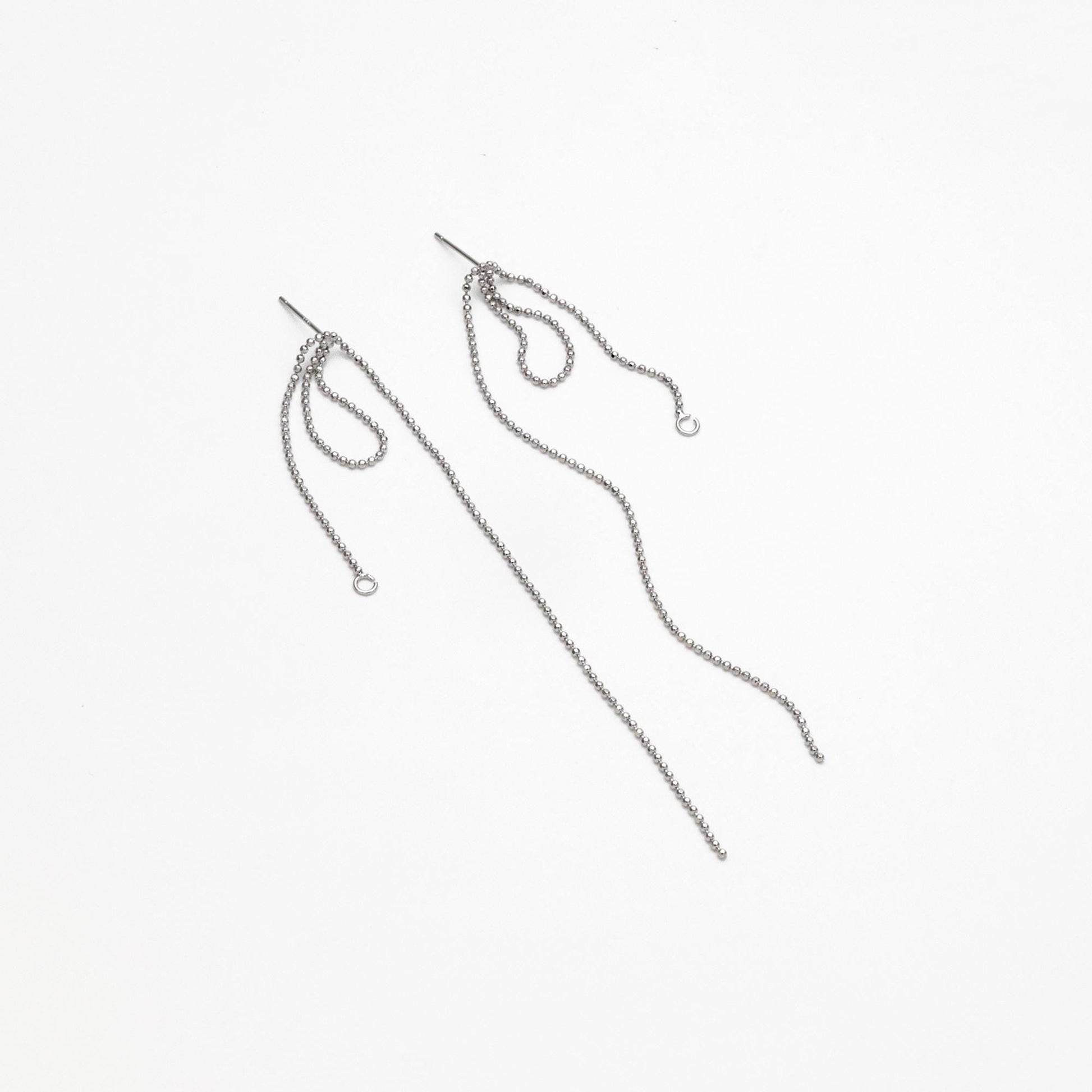 4pcs Gold/ Silver Tone Tassel Earring with Loop, 18K Gold/ Rhodium plated Brass, Tassel Stud Earring, Dangling Earrings (GB-4584)