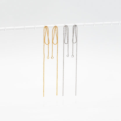 4pcs Gold/ Silver Tone Tassel Earring with Loop, 18K Gold/ Rhodium plated Brass, Tassel Stud Earring, Dangling Earrings (GB-4584)