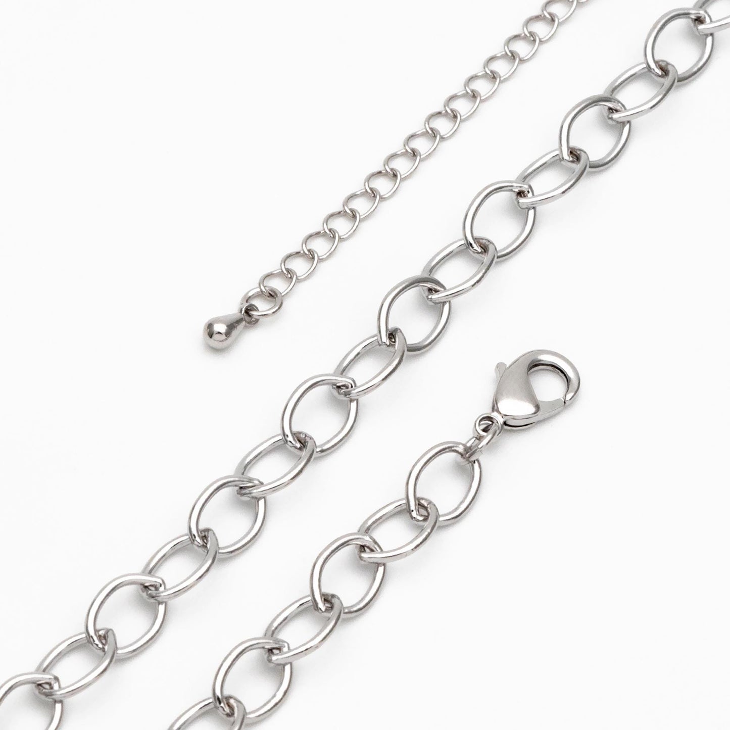 Dainty Gold/ Silver Oval Link Chains, Finished Bracelet/ Anklet/ Necklace with Extender Chain, Ready to Wear (#LK-331)