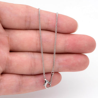 Gold/ Silver Dainty Curb Chains, Gold/ Rhodium plated Brass Finished Necklace, 16.5/ 17.5/ 20 Inches Adjustable, Ready to Wear (#LK-199)