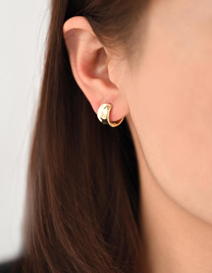 10pcs Gold/ Silver Tone Hoop Earrings, Huggie Earrings, Minimalist Earrings, Small Gold Hoops Earring (GB-4536)