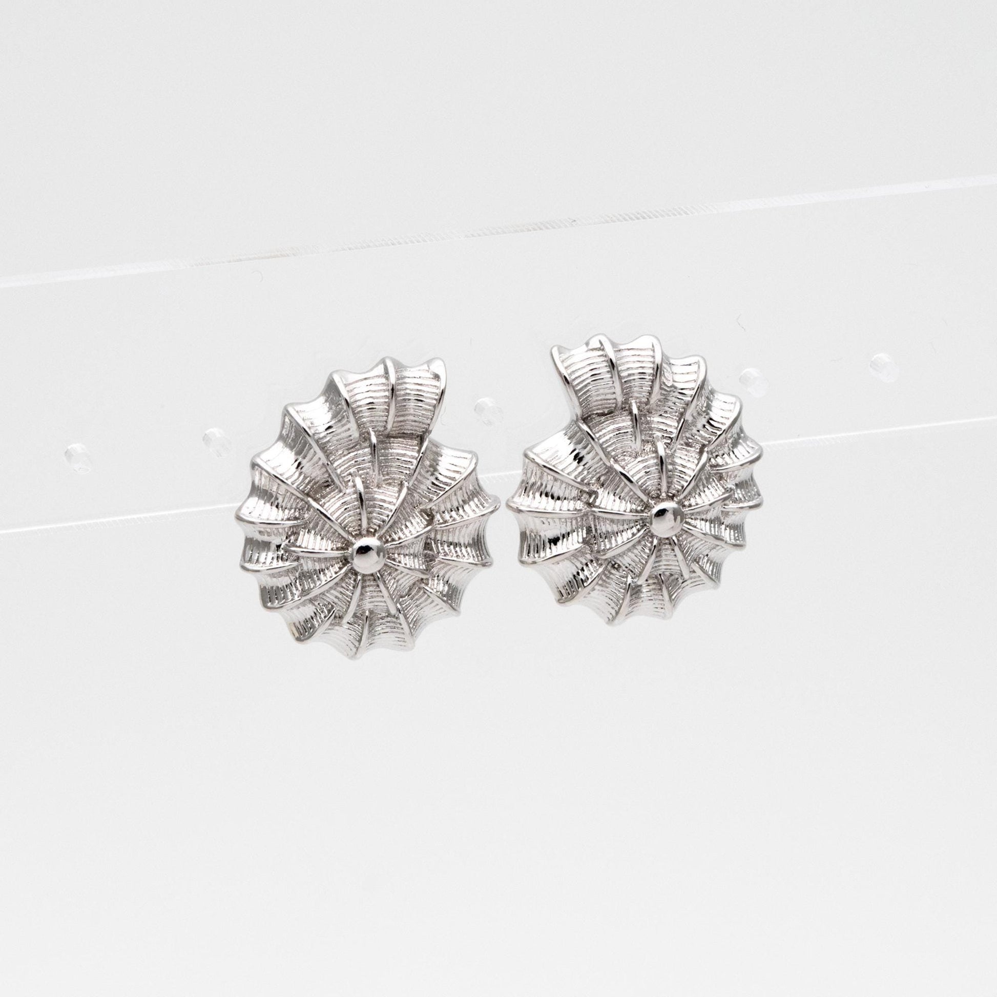 4pcs Gold/ Silver Tone Spiral Shell Earrings, Modern Style Earrings, Fashion Earrings, Beach Jewelry (GB-4571)