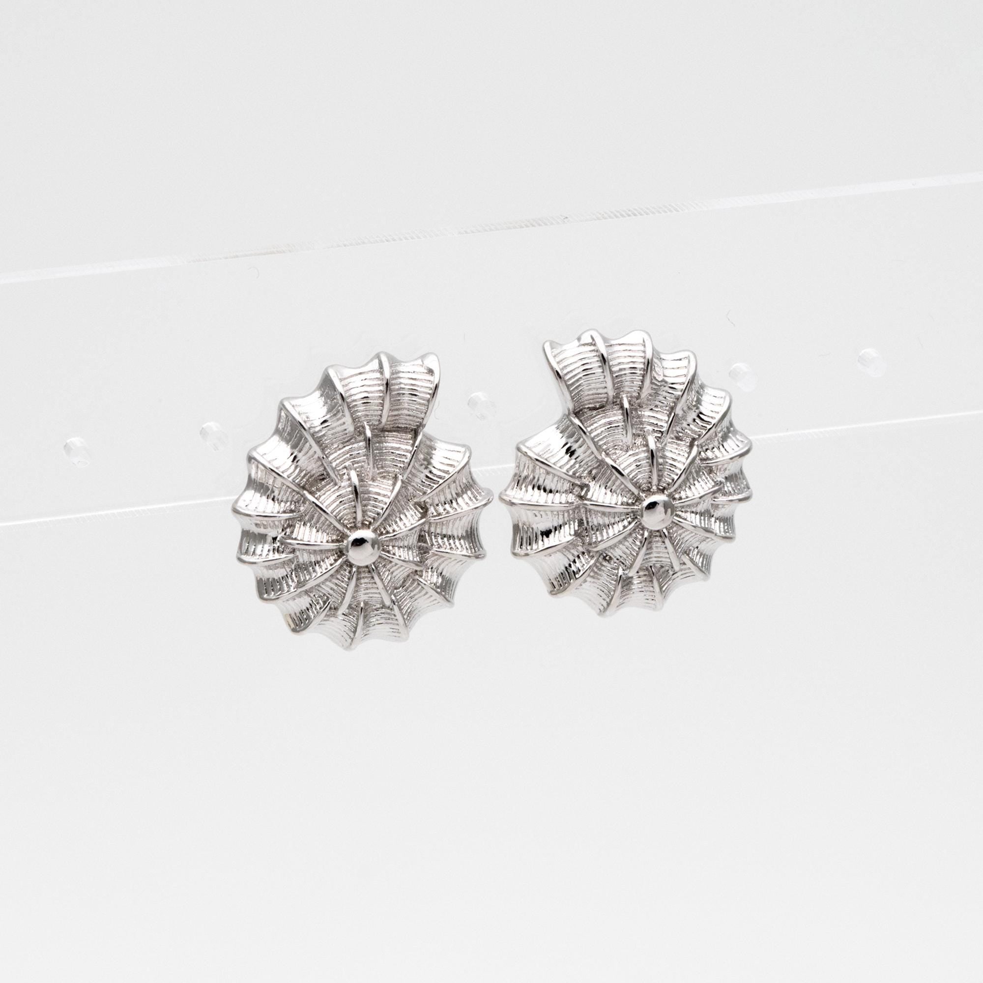 4pcs Gold/ Silver Tone Spiral Shell Earrings, Modern Style Earrings, Fashion Earrings, Beach Jewelry (GB-4571)