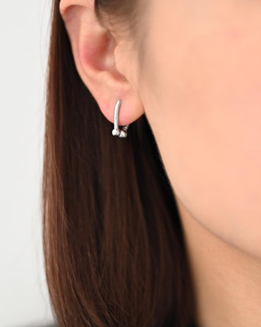 10pcs Gold/ Silver Tone Hoop Earrings, Gold/ Rhodium plated Brass, Geometric Earring Hoops (GB-4539)