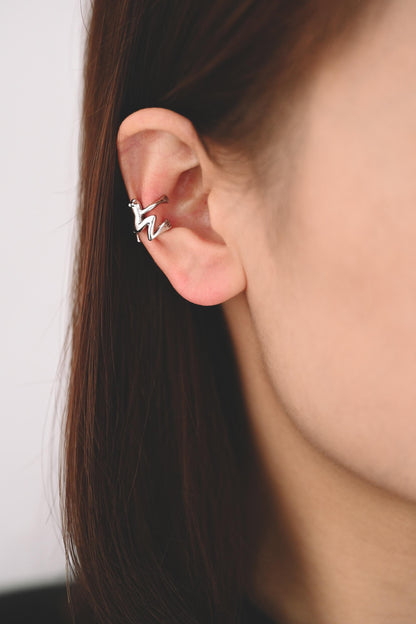 10pcs Gold/ Silver Frog Ear Cuff, Cartilage Ear Cuff, Gold/ Rhodium Plated Brass Ear Cuff, Cartilage Earrings (GB-4545)