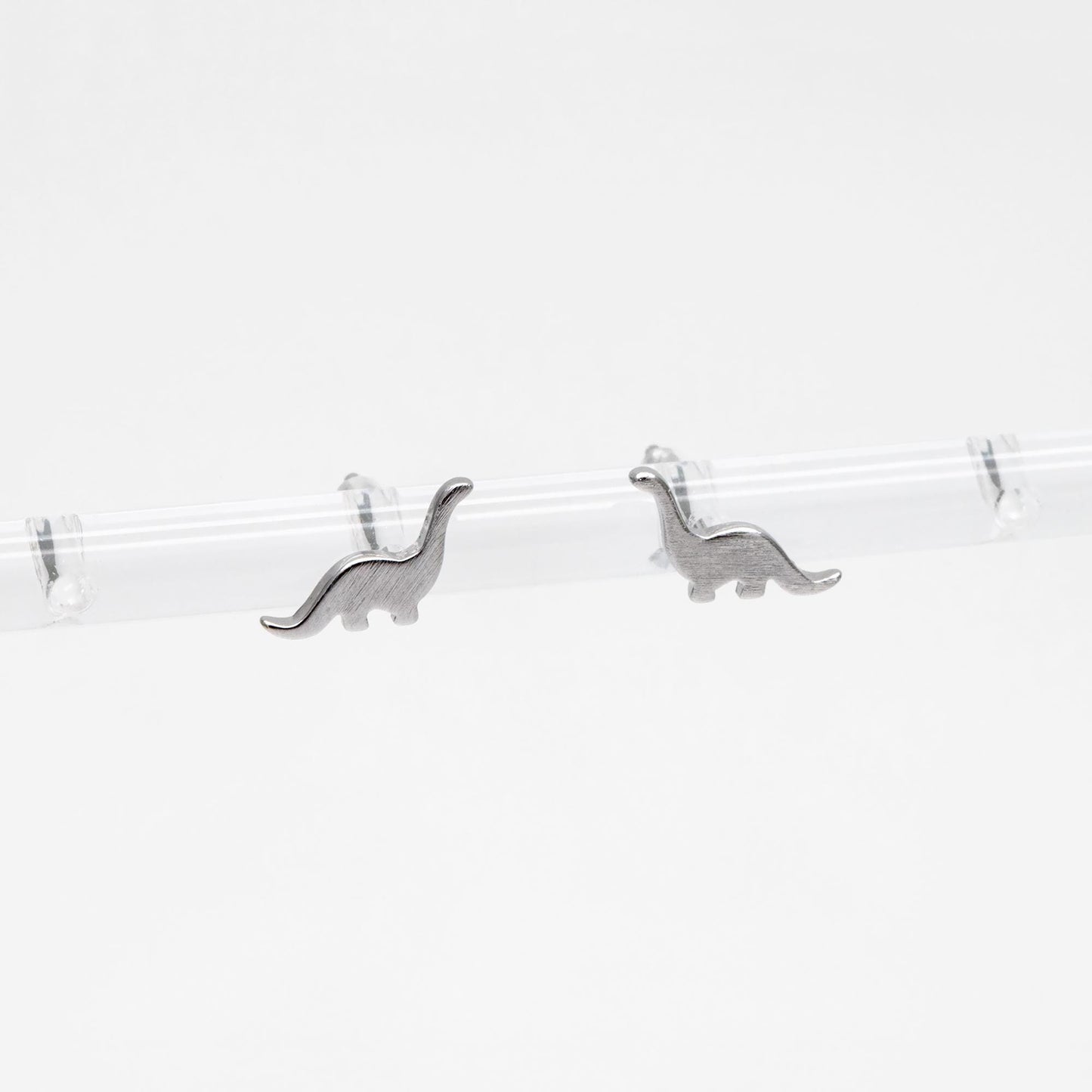 10pcs Gold/ Silver Brushed Dinosaur Earrings 6.5x10mm, Tiny Stud Earrings (GB-4209)