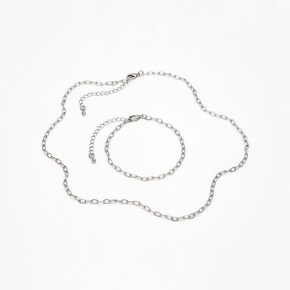 Gold/ Silver Oval Cable Chains 3mm, Finished Bracelet/ Anklet/ Necklace with Extender Chain, Ready to Wear (#LK-333-3)