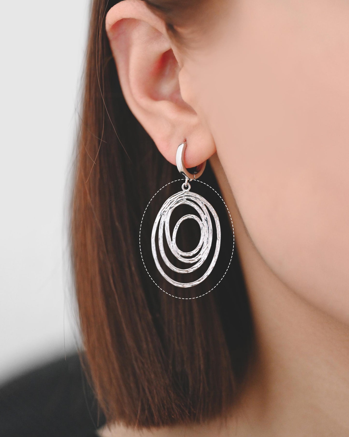 10pcs Gold/ Silver Oval Vortex Charms, Gold/ Rhodium plated Brass Oval Pendants, Dangle Earring Components (GB-2830)