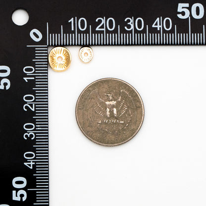 10pcs Gold Coin Saucer Spacer Beads 6/10mm (GB-064)