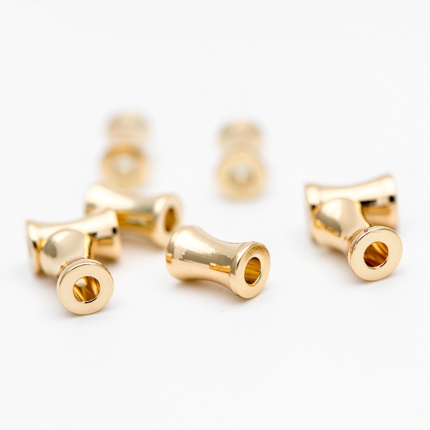 20pcs Gold plated Brass Tube Spacer Beads 8x5mm, DIY Jewelry Making Supplies Wholesale (GB-657)