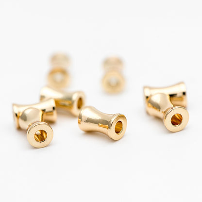 20pcs Gold plated Brass Tube Spacer Beads 8x5mm, DIY Jewelry Making Supplies Wholesale (GB-657)