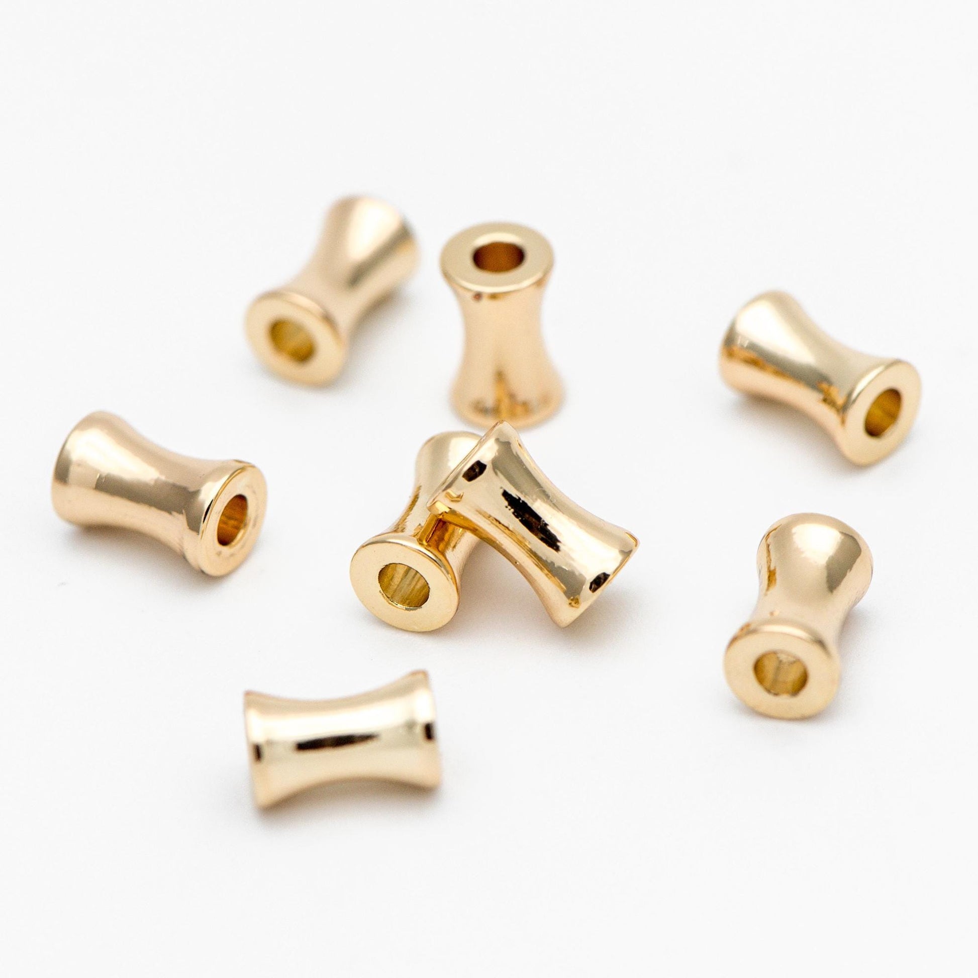 20pcs Gold plated Brass Tube Spacer Beads 8x5mm, DIY Jewelry Making Supplies Wholesale (GB-657)