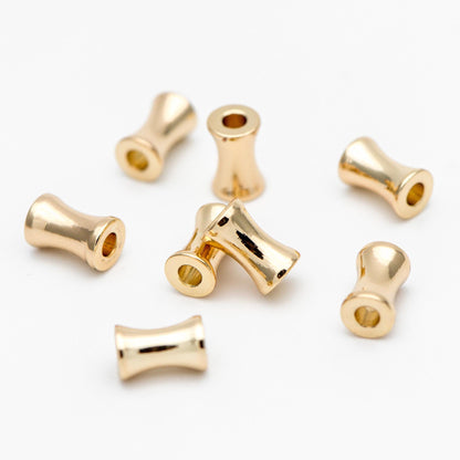 20pcs Gold plated Brass Tube Spacer Beads 8x5mm, DIY Jewelry Making Supplies Wholesale (GB-657)