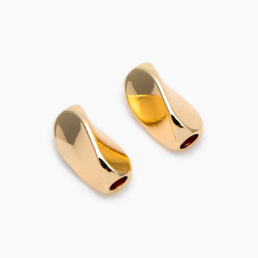 10pcs Gold Tube Beads 8x4.5mm, Real Gold plated Brass Tube Spacer Beads (GB-1393)