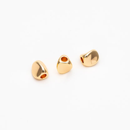 20pcs Gold Tube Beads 5x4.5mm, Real Gold plated Brass Tube Spacer Beads (GB-1763)