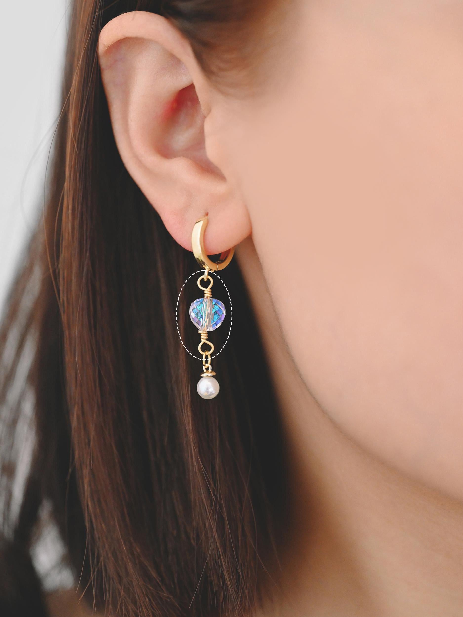 10pcs Crystal Teardrop Bead Connectors, Glass Drop Charms, 18K Gold Wire Supplies, Diy Material Findings (GB-2913)