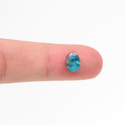 50 beads- Crystal Glass Leaf Beads, Unique Shaped Teardrop Beads, Multi Colors (#GM-033)