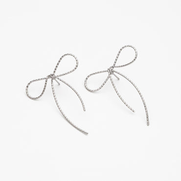 4pcs Gold/ Silver Bowknot Earrings, Gold/ Rhodium plated Brass, Minimalist Earrings, Jewelry Supplies (GB-4310)