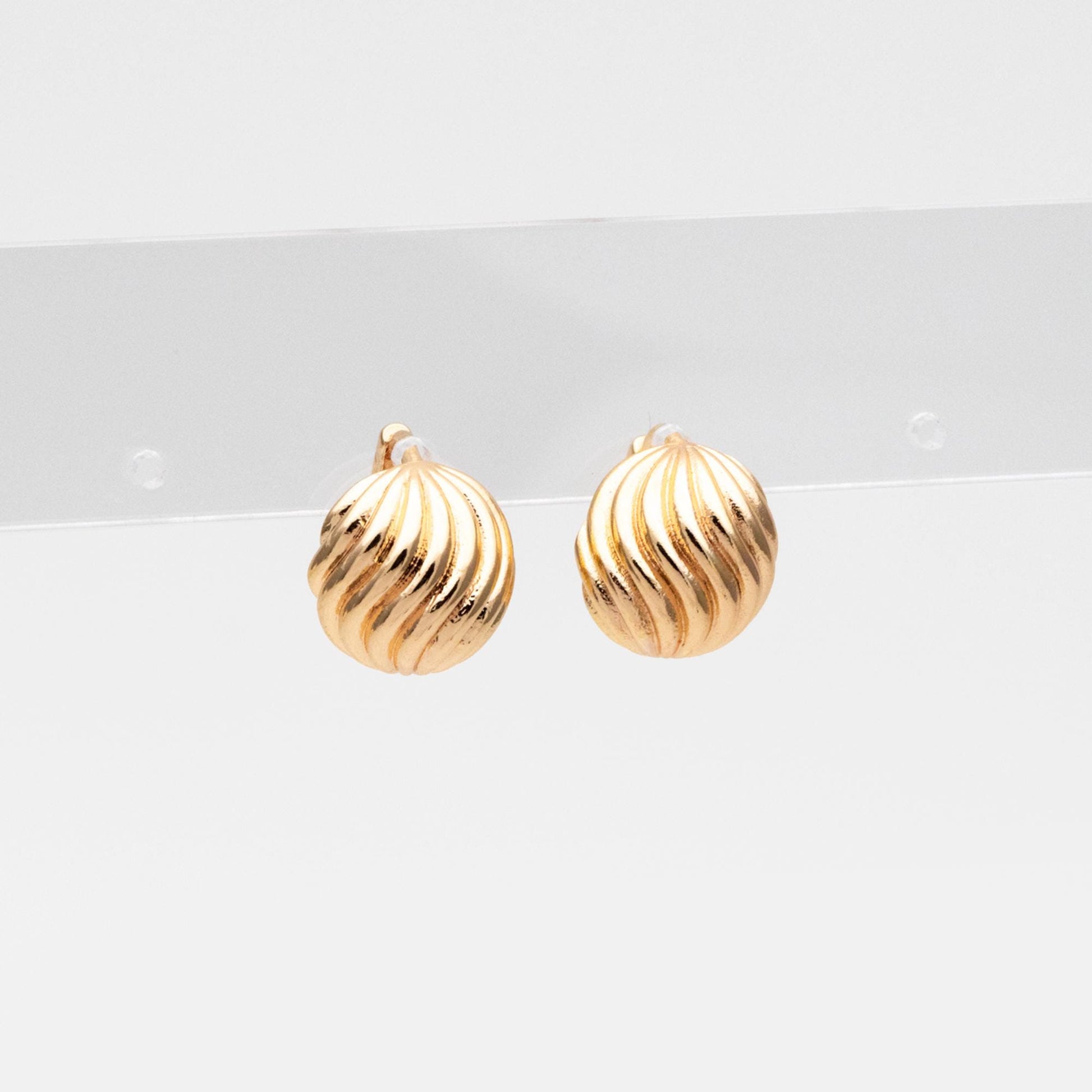 10pcs Gold/ Silver Tone Oval Earrings, 18K Real Gold/ Rhodium plated Brass, Dainty Hoop Earrings (GB-4575)