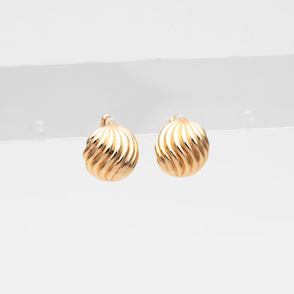 10pcs Gold/ Silver Tone Oval Earrings, 18K Real Gold/ Rhodium plated Brass, Dainty Hoop Earrings (GB-4575)