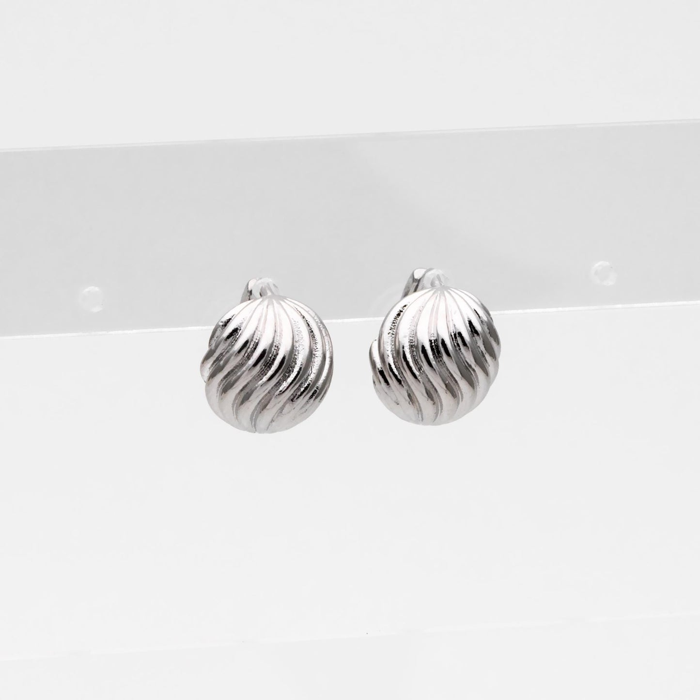 10pcs Gold/ Silver Tone Oval Earrings, 18K Real Gold/ Rhodium plated Brass, Dainty Hoop Earrings (GB-4575)