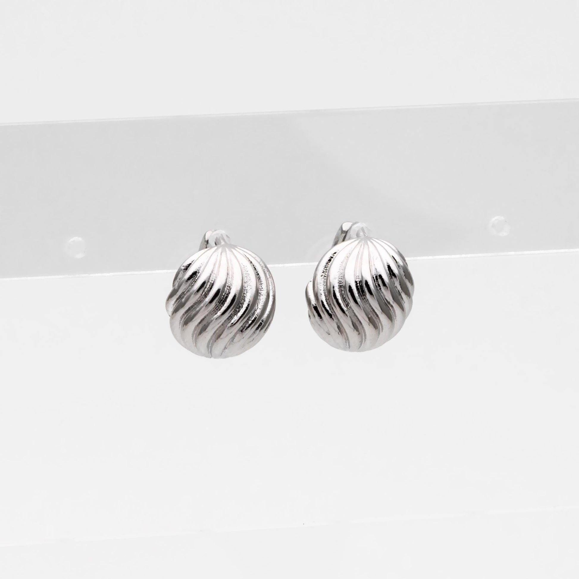 10pcs Gold/ Silver Tone Oval Earrings, 18K Real Gold/ Rhodium plated Brass, Dainty Hoop Earrings (GB-4575)