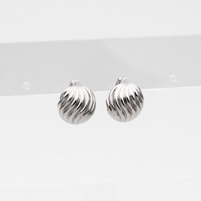 10pcs Gold/ Silver Tone Oval Earrings, 18K Real Gold/ Rhodium plated Brass, Dainty Hoop Earrings (GB-4575)